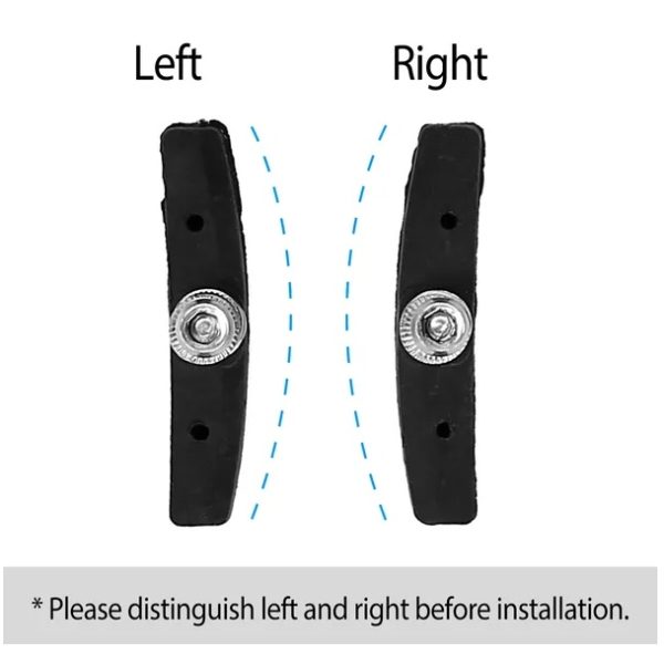 5 Pairs 70 mm V-Brake Pads — Wet-weather grooves, rim-friendly compound (L/R marked) - Image 3