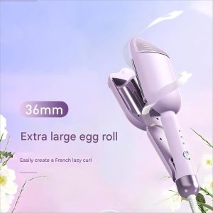 Cat Paw Curling Wand — 36 mm Water-Wave “Sheep Curls”, Ceramic Barrel, Travel-Ready