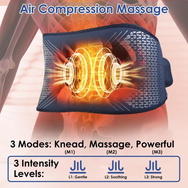 Cordless Heating & Air-Compression Back Belt — 6 Heat Levels, 3 Massage Modes, USB-C - Image 8