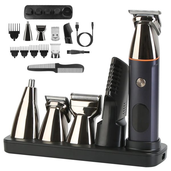 All-in-One Beard & Body Trimmer — 5 Heads, IPX5 Wet/Dry, LED Battery, 90-min Cordless Runtime - Image 8
