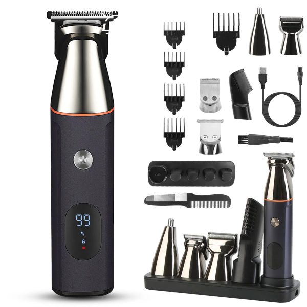 All-in-One Beard & Body Trimmer — 5 Heads, IPX5 Wet/Dry, LED Battery, 90-min Cordless Runtime - Image 2
