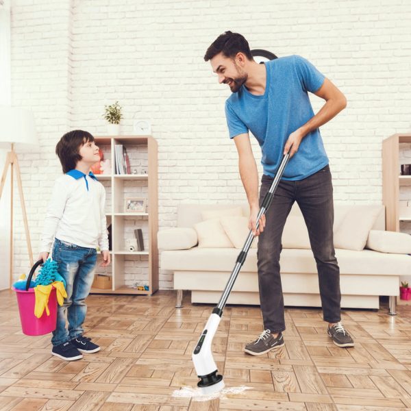 Cordless Spin Scrubber — 8 Heads, Telescopic Handle, IPX7, 2-Speed (Type-C) - Image 3