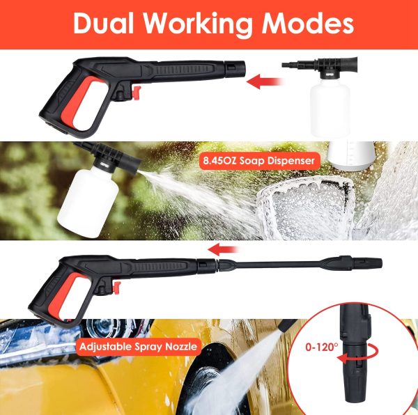 1740-PSI Electric Pressure Washer — 1400W, 2.6 GPM, Adjustable Nozzle, Soap Dispenser, IPX5 - Image 4