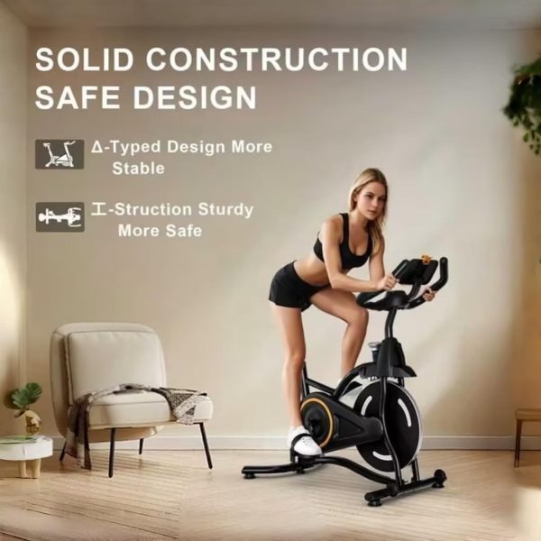 Compact Studio Spin Bike — Heart-Rate Display, Phone Mount, Adjustable Fit - Image 8