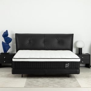 12″ Hybrid Mattress — Pocket Springs + Memory Foam, Cool Knit Cover (CertiPUR-US, OEKO-TEX), Black