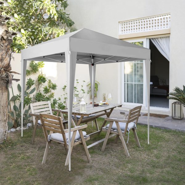 6.5′×6.5′ Pop-Up Canopy — White, UV/Waterproof, 3-Height Legs + Carry Bag - Image 3