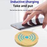Bamboo Dual-Coil Wireless Charger — Portrait/Landscape Stand, Travel-Ready