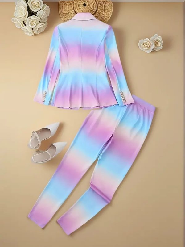 Women’s Gradient Suit Set — Double-Breasted Blazer & Tailored Pants, 2025 Edition - Image 3