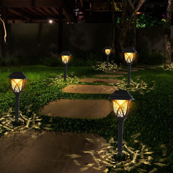 6-Pack Solar Path Lights — Water-Ripple Glow, Auto On/Off, IP45 (Warm Yellow) - Image 8