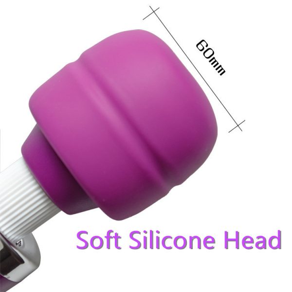 20-Speed Handheld Wand Massager — 10 Patterns, Flexible Head, Quiet <40 dB (Purple) - Image 3