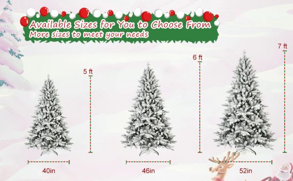 Snow-Flocked PVC Christmas Tree — Hinged Branches, Metal Stand, Realistic Full Shape - Image 3