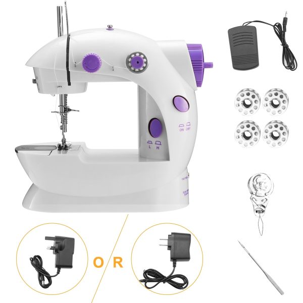 Portable 2-Speed Sewing Machine — Double Thread, LED, Foot Pedal, Dual Power (Overlock Foot) - Image 9