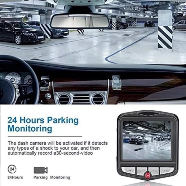 1080p Dash Cam — 2.4″ Screen, 170° Wide, Night Vision, G-Sensor (Front/Rear Mount) - Image 10