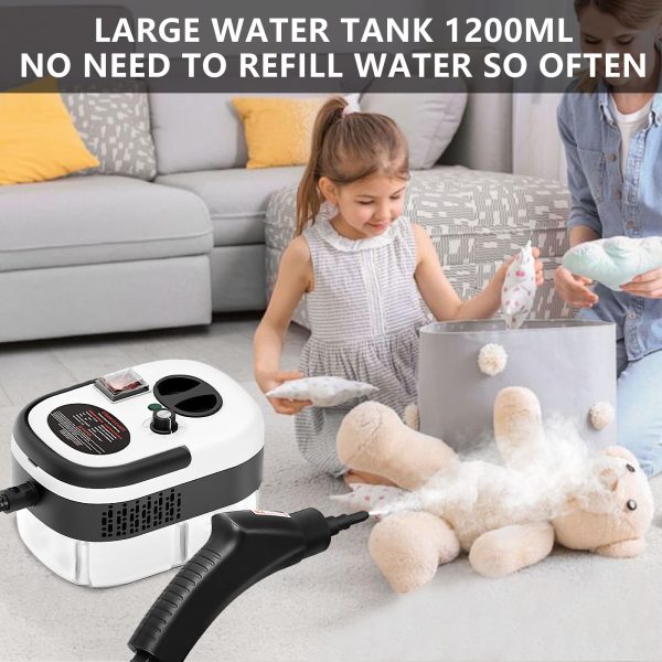 2500W Handheld Steam Cleaner — 1.2L Tank, Up to 3 Bar, 7-Piece Tool Kit - Image 6