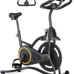 Compact Studio Spin Bike — Heart-Rate Display, Phone Mount, Adjustable Fit