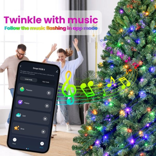 PVC Christmas Tree with Smart Wi-Fi Lights — 6ft (917 Tips, 280 LEDs) or 7ft (1339 Tips, 380 LEDs) - Image 2