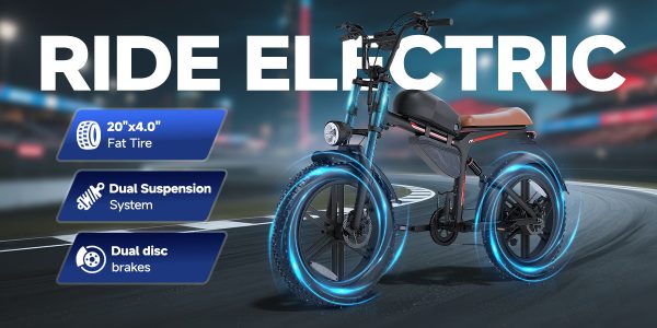 500W 20″ Fat-Tire E-Bike — 45 km/h Top Speed, up to 45 km Range (20×4.0, 7-Speed) - Image 10