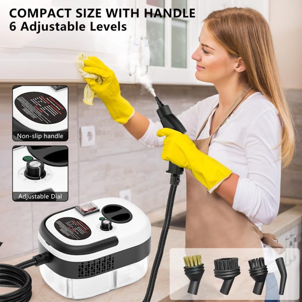 2500W Handheld Steam Cleaner — 1.2L Tank, Up to 3 Bar, 7-Piece Tool Kit - Image 8