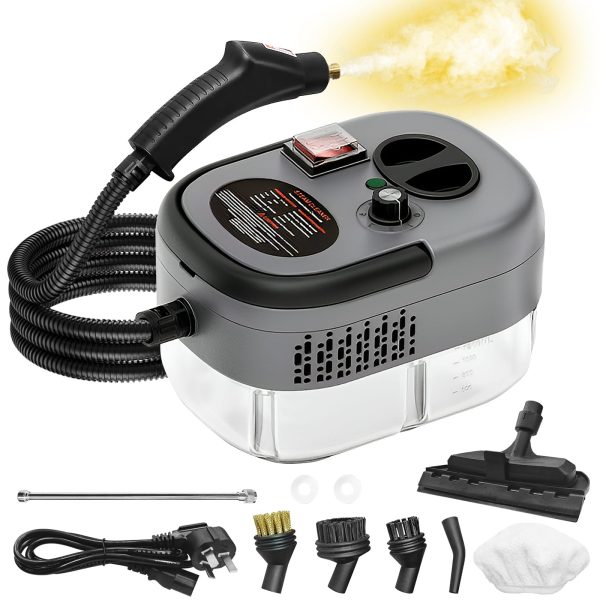 2500W Handheld Steam Cleaner — 1.2L Tank, Up to 3 Bar, 7-Piece Tool Kit - Image 4