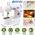 Portable 2-Speed Sewing Machine — Double Thread, LED, Foot Pedal, Dual Power (Overlock Foot)