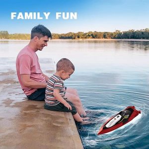 4DRC S5 High-Speed RC Boat — Self-Righting, 2.4 GHz, Low-Battery Alarm (Pool/Lake)