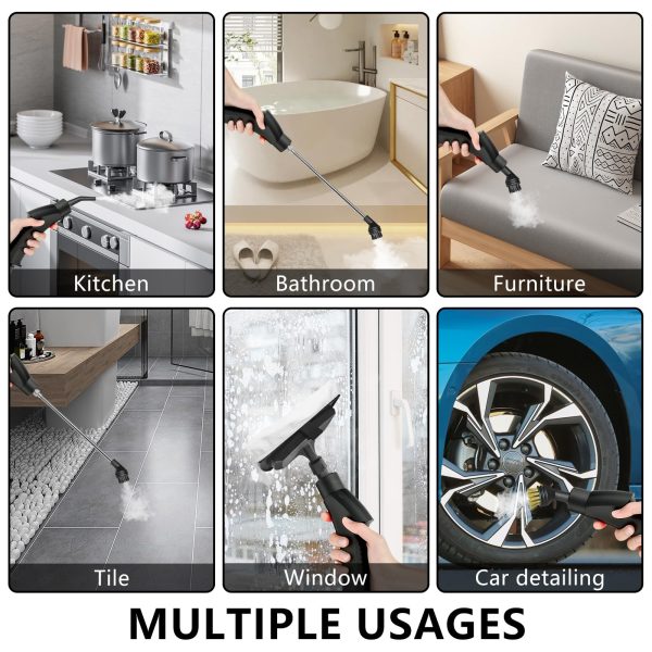 2500W Handheld Steam Cleaner — 1.2L Tank, Up to 3 Bar, 7-Piece Tool Kit - Image 10