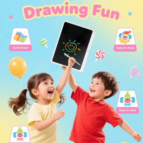 13″ Color LCD Doodle Board — Erasable Writing Tablet, Eye-Safe, Mess-Free Fun - Image 10