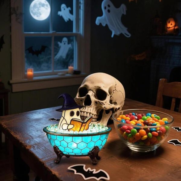 Glow-in-the-Dark Bubble-Bath Ghosts — 3D Halloween Bathroom Statues