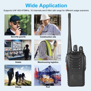 2× Baofeng BF-888S UHF Radios — 16-Channel, Long-Range, VOX, Flashlight (400–470 MHz)