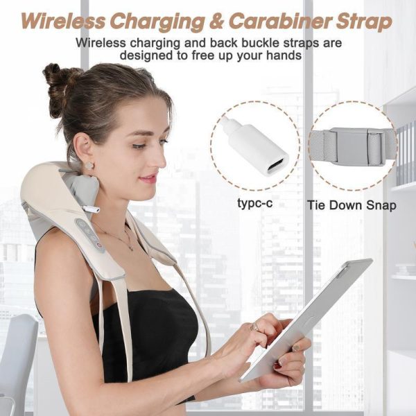 Rechargeable Shiatsu Neck & Shoulder Massager — Portable Pain Relief for Home & Car - Image 4