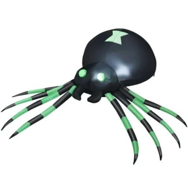 6-Ft Lighted Inflatable Spider — Self-Inflating Yard Decor with LEDs & Waterproof Fan - Image 5