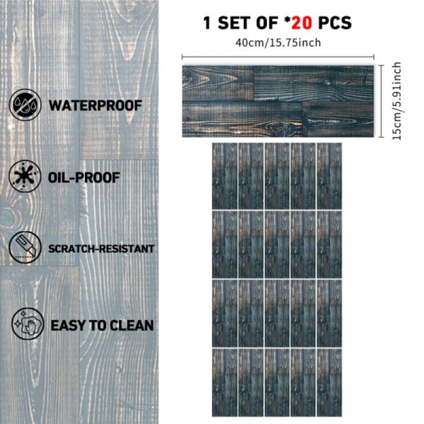 Peel-&-Stick Wood-Grain Floor Tiles — Waterproof, Wear-Resistant, DIY-Friendly - Image 3