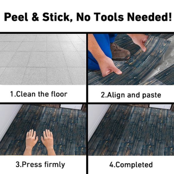 Peel-&-Stick Wood-Grain Floor Tiles — Waterproof, Wear-Resistant, DIY-Friendly - Image 6