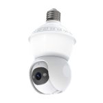 E27 PTZ Bulb Cam — 3MP, Full-Color Night, 350° Pan/90° Tilt, AI Alerts, 2.4G/5G Wi-Fi