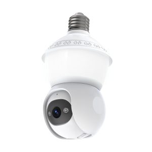 E27 PTZ Bulb Cam — 3MP, Full-Color Night, 350° Pan/90° Tilt, AI Alerts, 2.4G/5G Wi-Fi