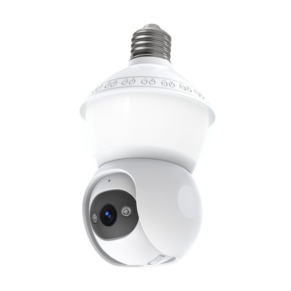 E27 PTZ Bulb Cam — 3MP, Full-Color Night, 350° Pan/90° Tilt, AI Alerts, 2.4G/5G Wi-Fi