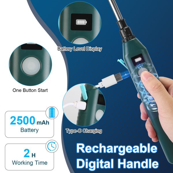 5L Battery Sprayer — Rechargeable Handle, LCD Battery Display, Telescopic Wand, 3 Nozzles - Image 8