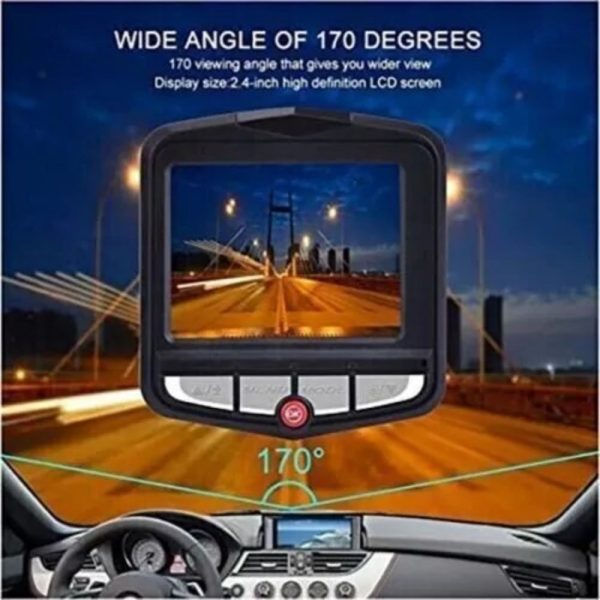 1080p Dash Cam — 2.4″ Screen, 170° Wide, Night Vision, G-Sensor (Front/Rear Mount) - Image 6