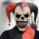 Funny Clown Latex Mask with Red Nose — “Double-Angle” Design for Halloween & Parties