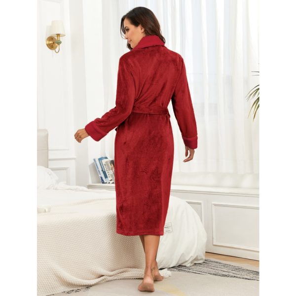 RONGTAI Plush Fleece Long Robe - Image 7