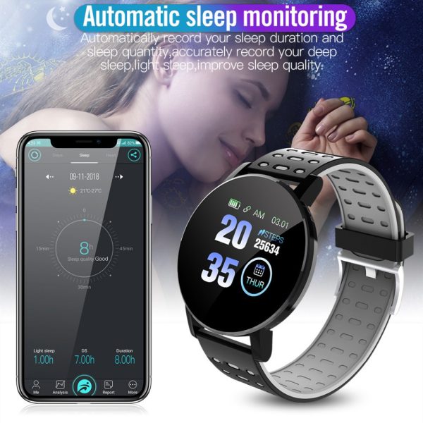 119 Plus Bluetooth Smartwatch — 1.3″ LED, Heart-Rate, 7-Day Battery - Image 3