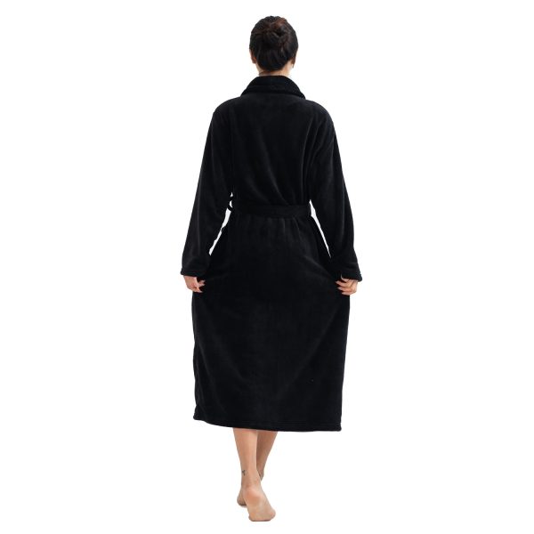 RONGTAI Plush Fleece Long Robe - Image 2