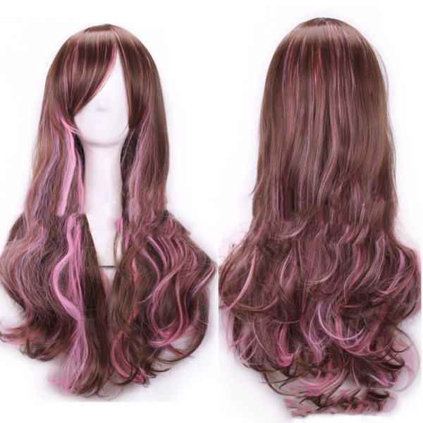 Harajuku Long Curly Color Wig — Heat-Friendly Synthetic, Cosplay Ready - Image 7
