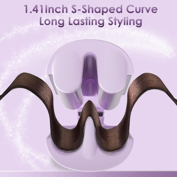 1.41" Ceramic Hair Waver — Fast Heat, 5 Temps, Dual-Voltage, Anti-Scald - Image 2