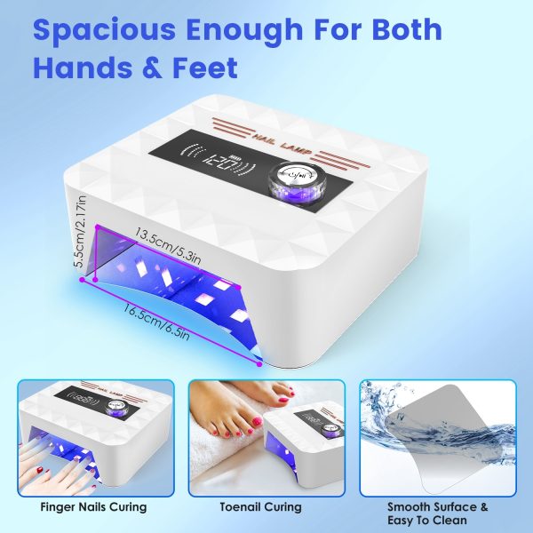Cordless 120W UV/LED Nail Lamp — 30-Bead Quick Cure, 1–120s Timer, Rechargeable - Image 8
