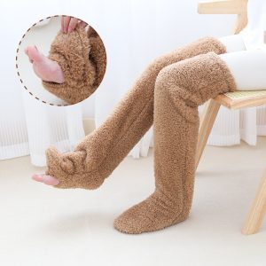 Cozy Over-Knee Fuzzy Socks — Plush Warmth for Home, Sleep & Lounging