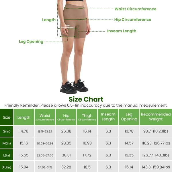Women’s High-Waist Biker Shorts — 6.3" Inseam, No Front Seam, Tummy-Support (4 Sizes, 5 Colors) - Image 10