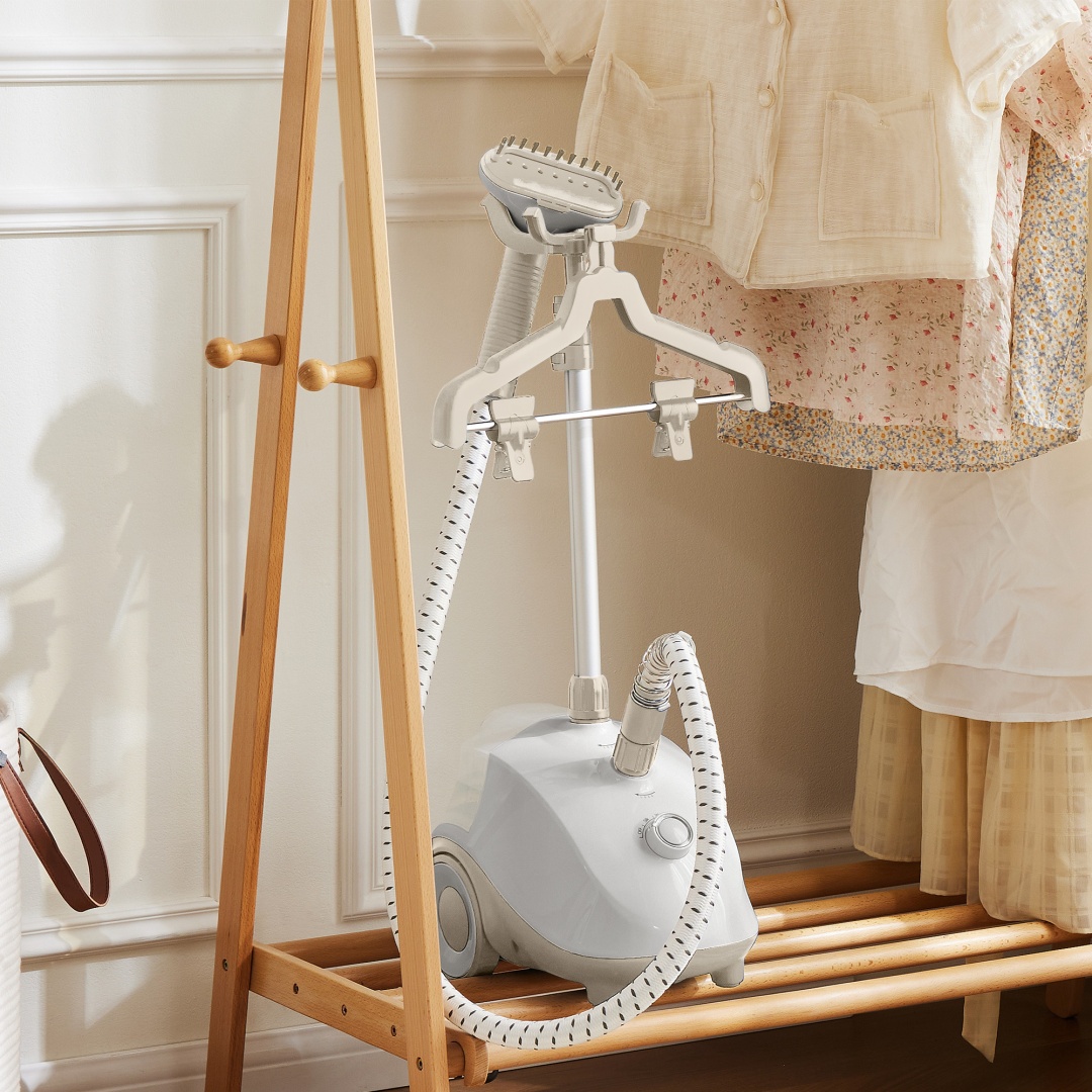Standing Garment Steamer — 1500W power, 1.7L tank, wheels, 55-minute continuous steam 7 Standing Garment Steamer — 1500W power, 1.7L tank, wheels, 55-minute continuous steam - Image 7
