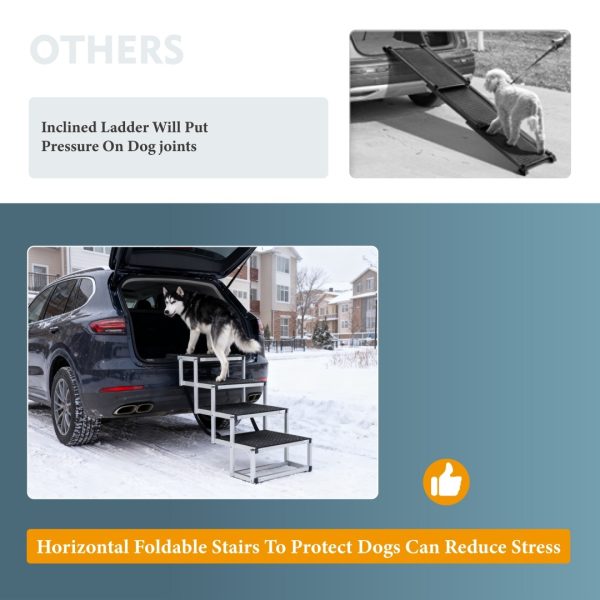Foldable Dog Ramp for Cars & SUVs — 250 lb Support, Non-Slip, Lightweight - Image 2