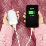Pocket Hand Warmer & 5000mAh Power Bank — Double-Sided Heat, 3 Temps, USB Rechargeable